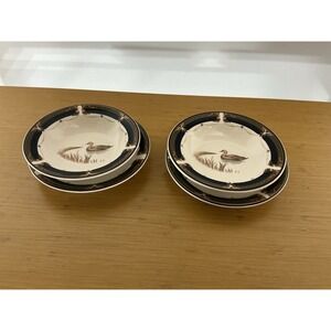 Noritake Keltcaft Design Tranquil Glen Mallard Ducks Soup Bowl/ Plate 6" Ireland